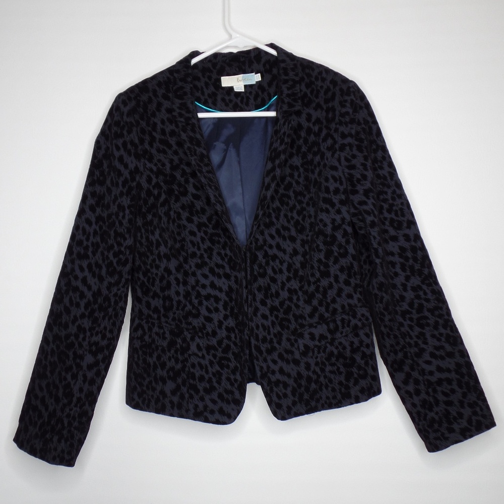 BODEN | Animal Print Burnout Velvet Blazer